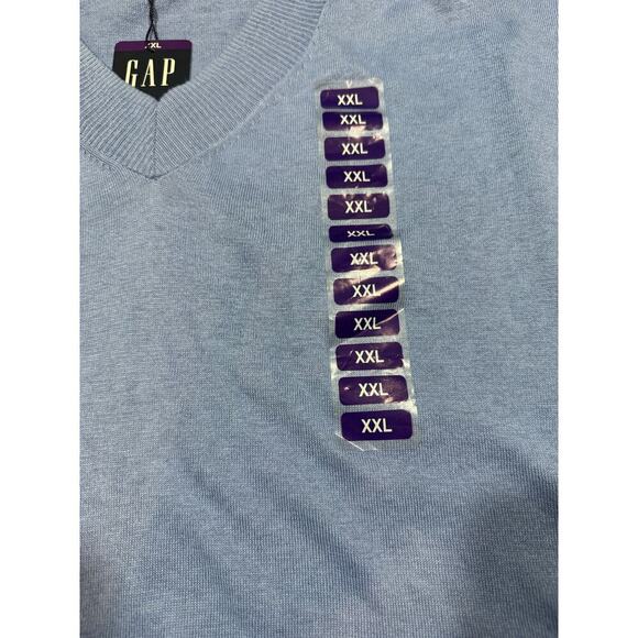 Gap Light Weight V-Neck Sweater Blue Size XXL NWT - Picture 10 of 12